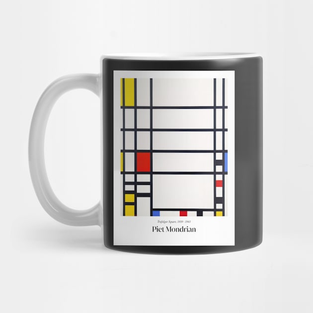 Trafalgar Square with text by Mondrian by MurellosArt